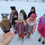 Zimowe zabawy- dzieci na śniegu