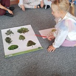 Światowy Dzień Drzewa - dziewczynka na dywanie