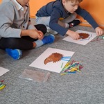 Międzynarodowy Dzień Jeża - chłopcy z liczmanami na dywanie