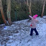 Zimowa Olimpiada - rzut śnieżką do celu