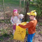 Dzień Ziemi- dzieci sprzątają okolice wokół przedszkola