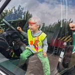 Dni techniki kolejowej- dziecko w aucie Straży Granicznej