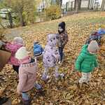 Ratujmy białostockie kasztanowce - dzieci zbierają liście