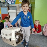 Dzień Kota- dziecko z transporterem