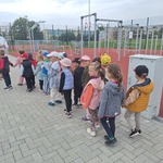 Tygryski W Akademickim Centrum Sportu- dzieci zwiedzają obiekt
