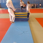 Tygryski W Akademickim Centrum Sportu- ćwiczenie zwinności na materacach